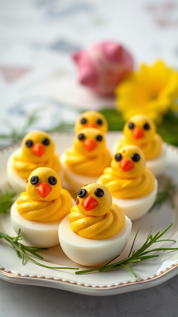 8. Cute Chick Deviled Eggs