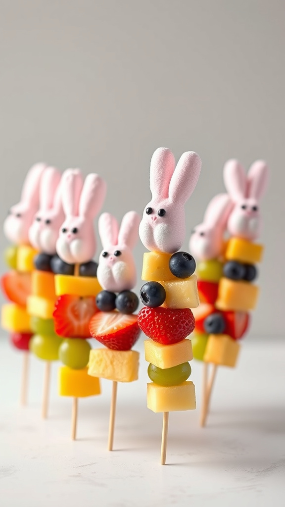 9. Bunny-Inspired Fruit Kabobs