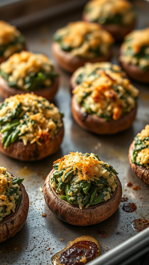 13. Spinach and Parmesan Stuffed Mushrooms