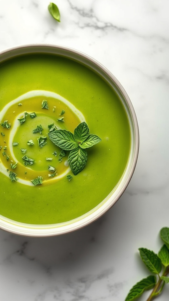 16. Sweet Pea and Mint Soup