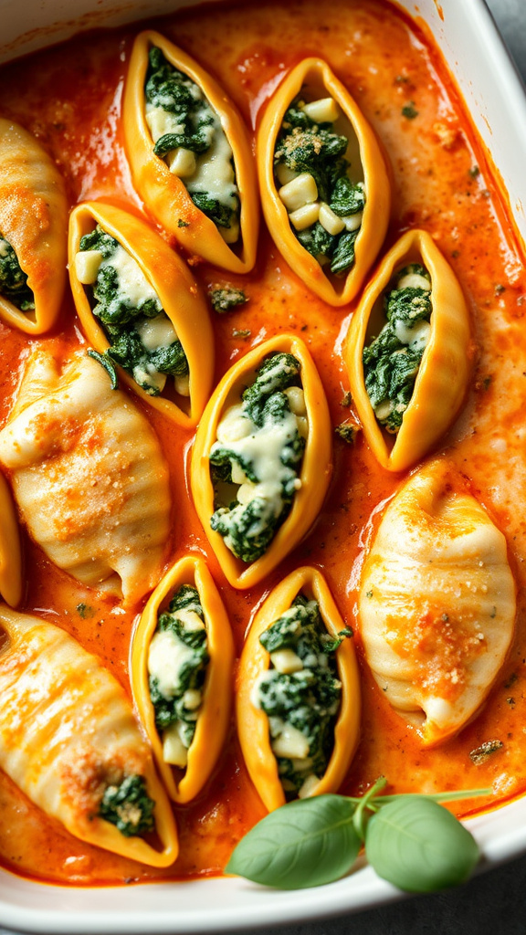 8. Creamy Spinach Stuffed Shells