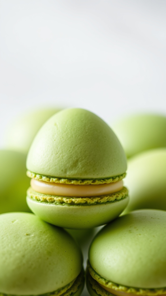 11. Matcha Easter Egg Macarons