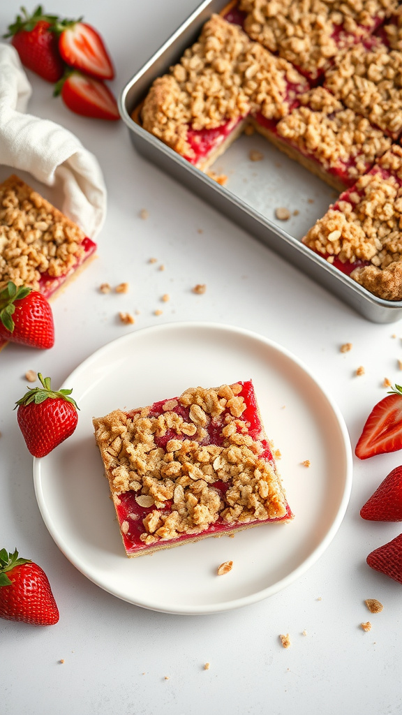 12. Strawberry Rhubarb Crumble Bars