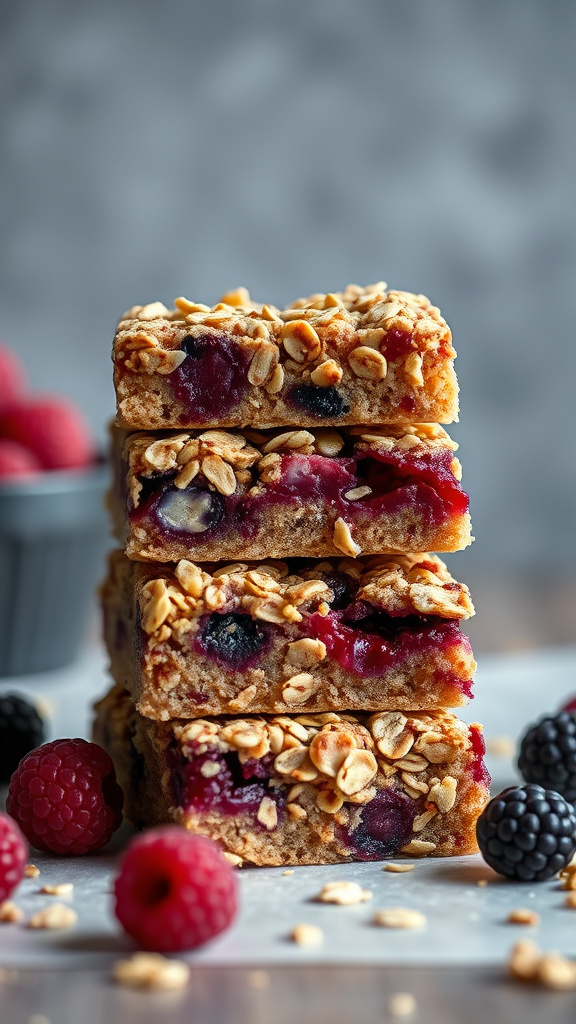 21. Vegan Berry Oat Bars