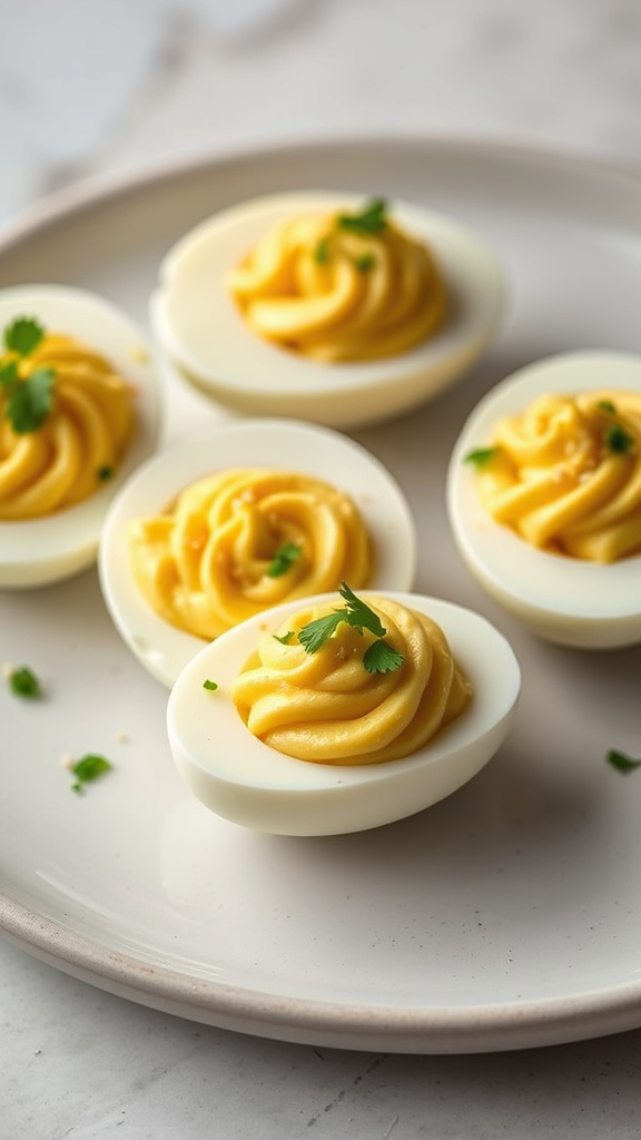 16. Garlic Parmesan Deviled Eggs