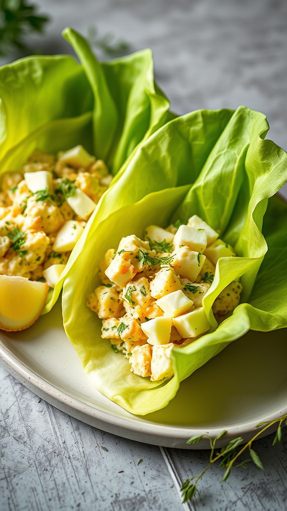 18. Lemon Dill Egg Salad Lettuce Wraps