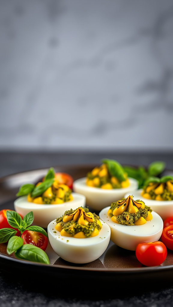 19. Pesto Stuffed Eggs