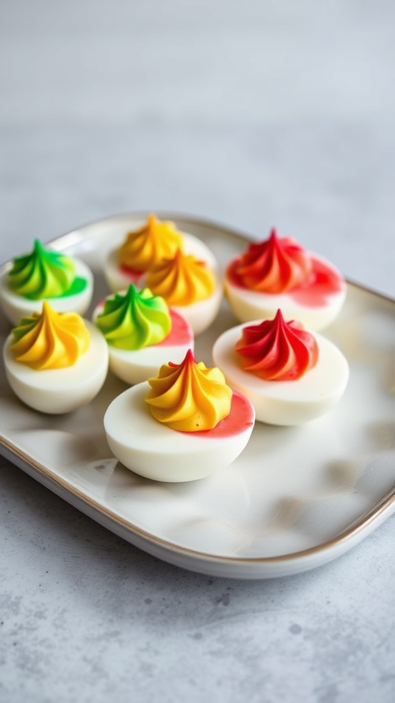 2. Rainbow Deviled Eggs