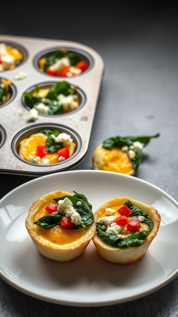 3. Spinach Feta Egg Cups