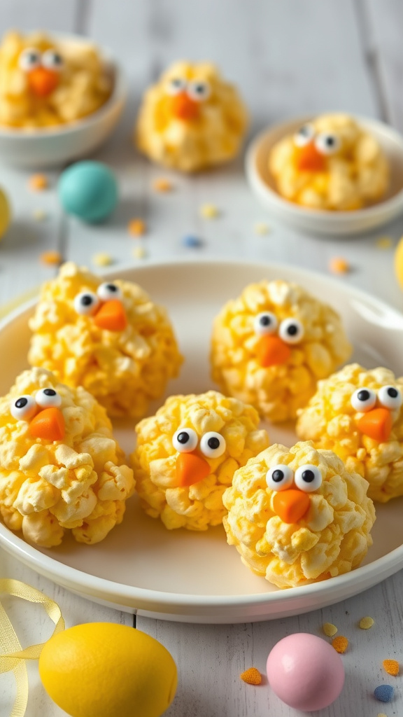 22. Baby Chick Popcorn Balls