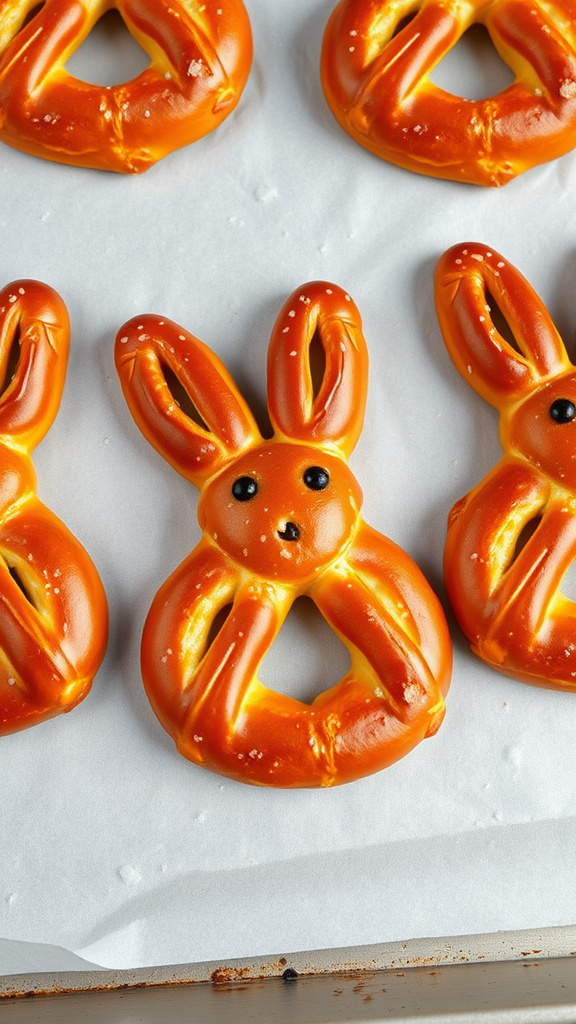 3. Bunny Shaped Pretzels