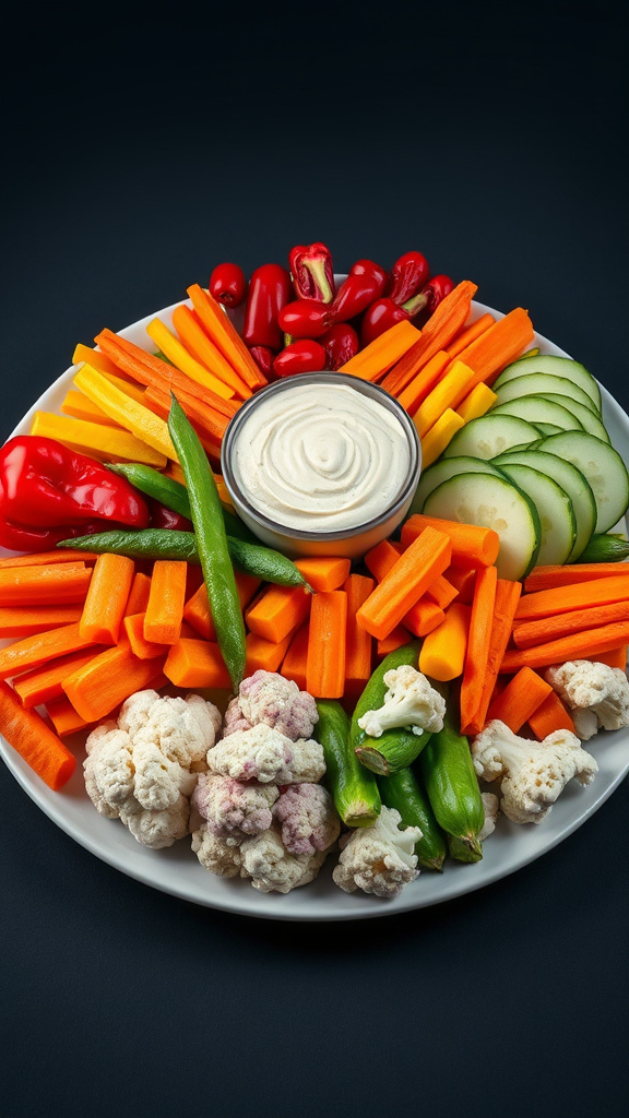 4. Rainbow Veggie Platter