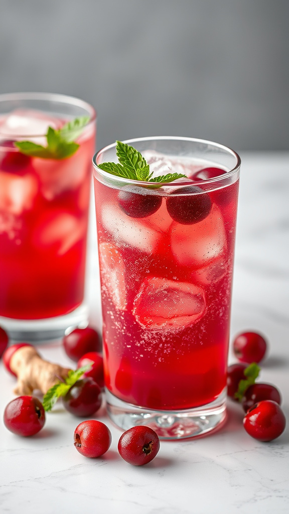 12. Cranberry Ginger Sparkler