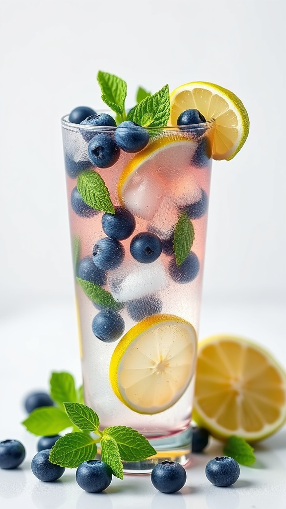 5. Blueberry Lime Mocktail Delight