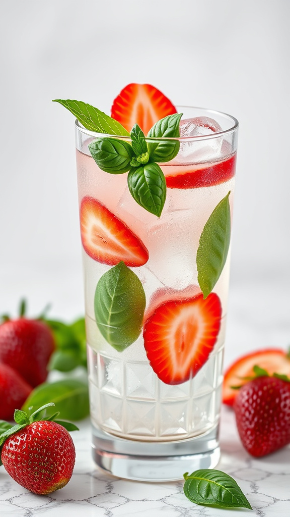 24. Strawberry Basil Refresher