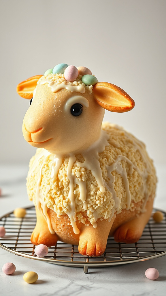 1. Classic Vanilla Easter Lamb Cake