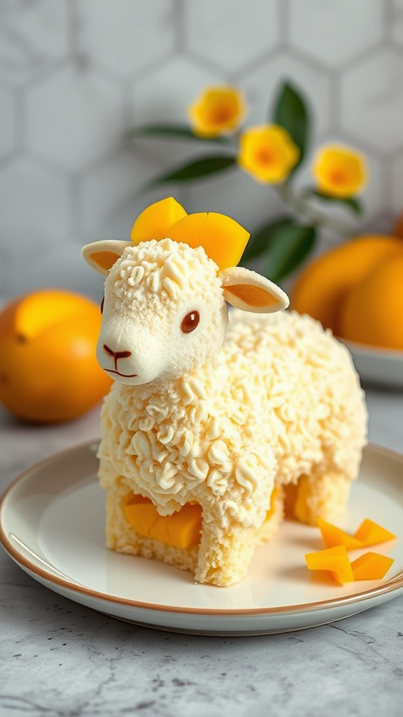 22. Tropical Mango Lamb Cake