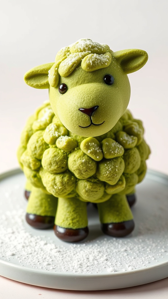 5. Matcha Green Tea Lamb Cake