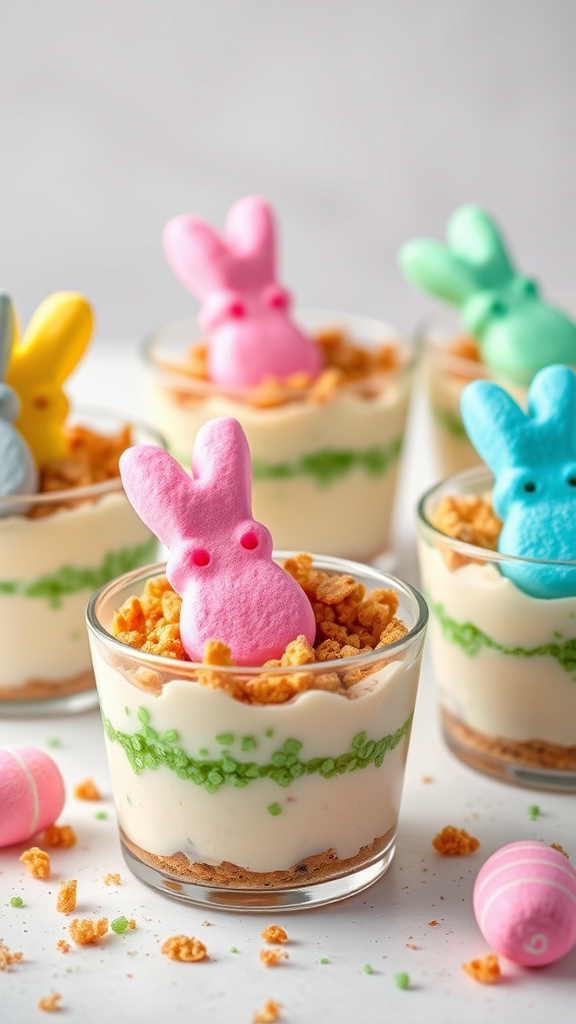 16. Peeps-Topped Pudding Cups