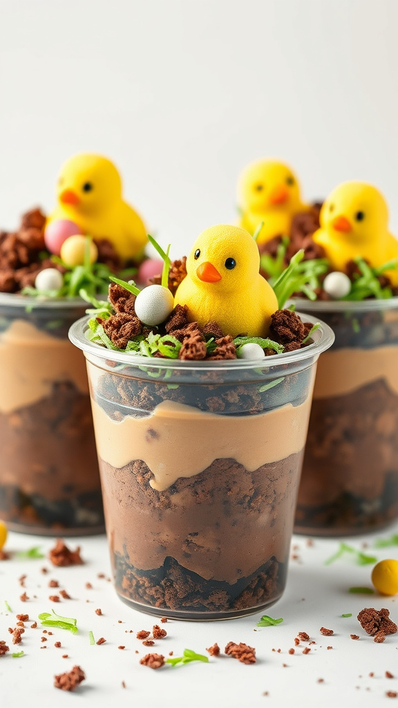 17. Spring Chick Dirt Cups