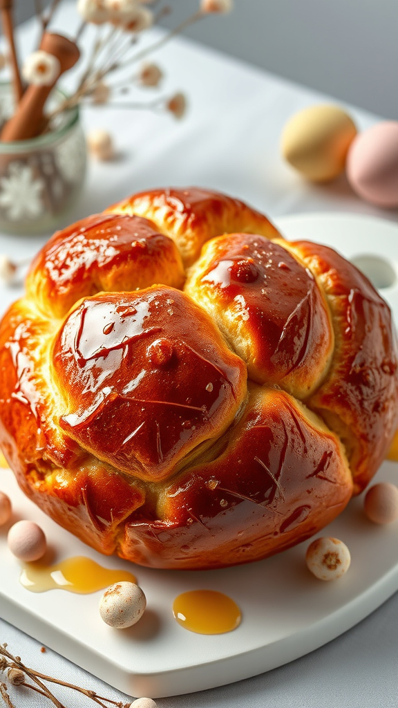 2. Honey-Glazed Easter Brioche