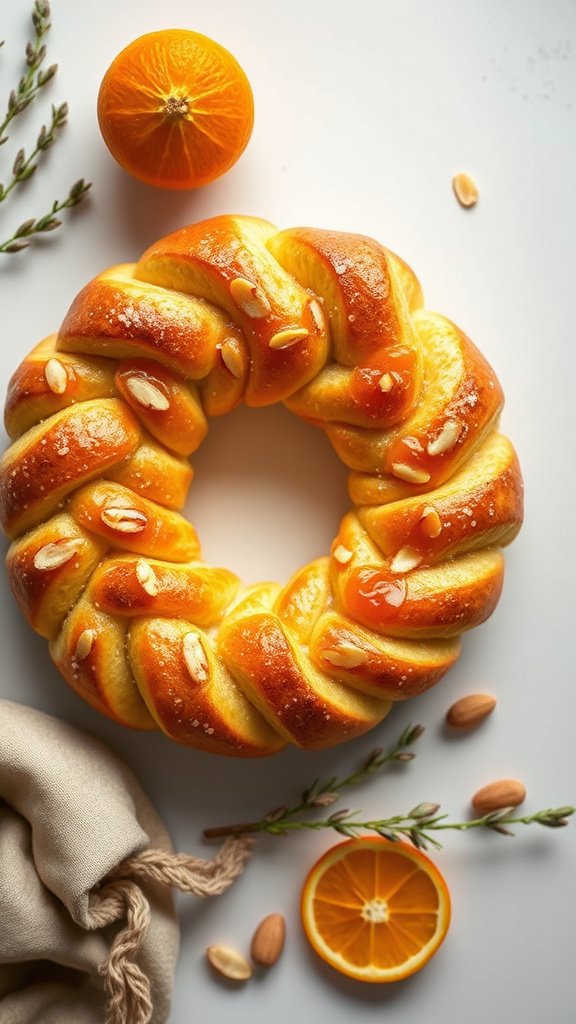 8. Almond and Orange Easter Wreath