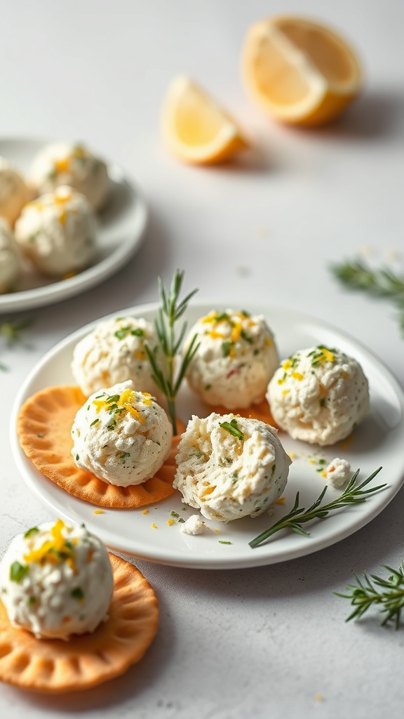 12. Rosemary Lemon Feta Balls