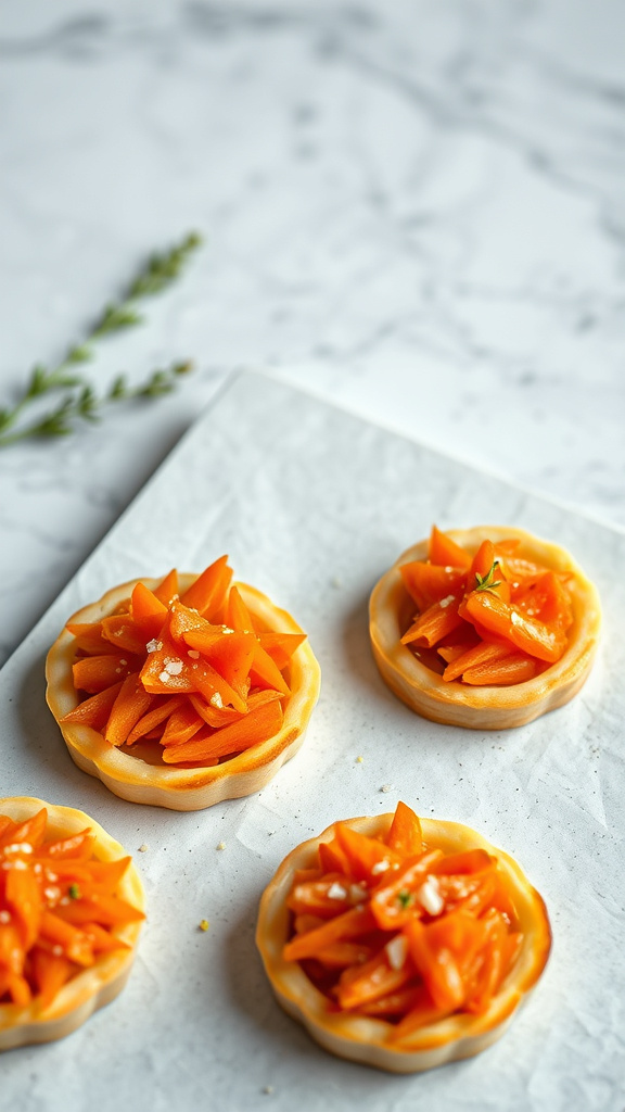 16. Honey Glazed Carrot Tartlets