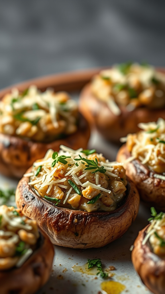 21. Garlic Herbed Mushroom Caps