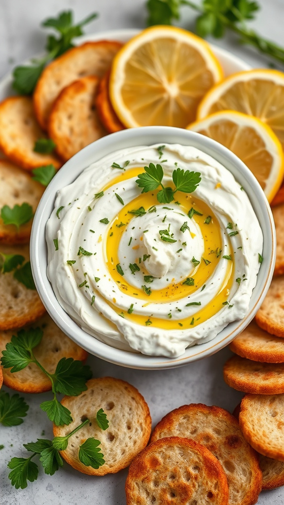 7. Lemon Herb Goat Cheese Spread