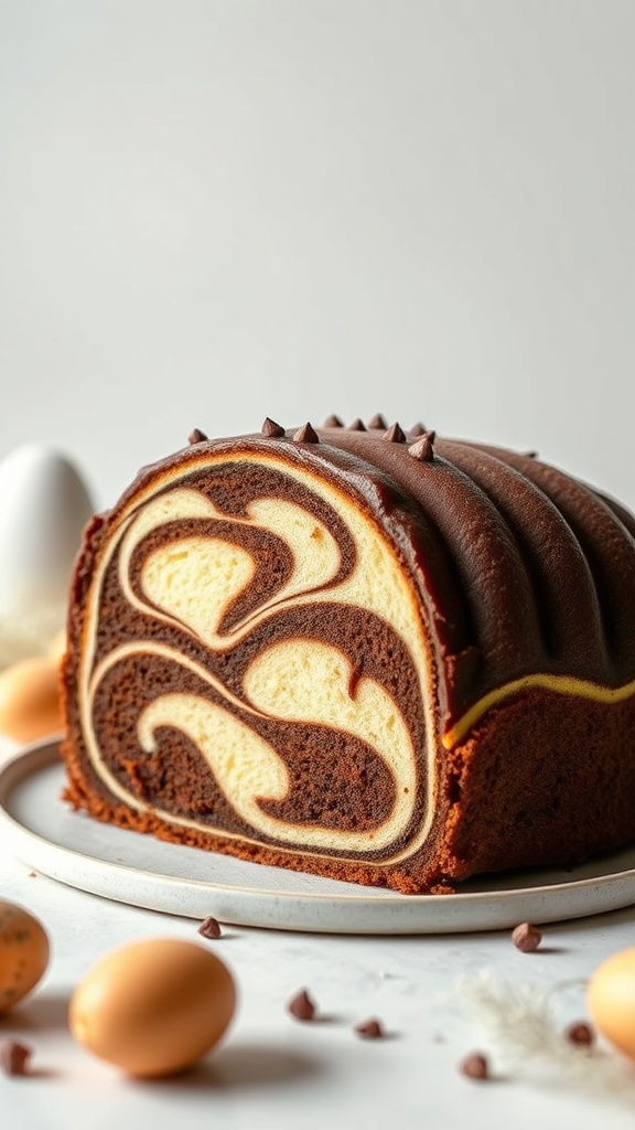 13. Chocolate Swirl Egg Cake