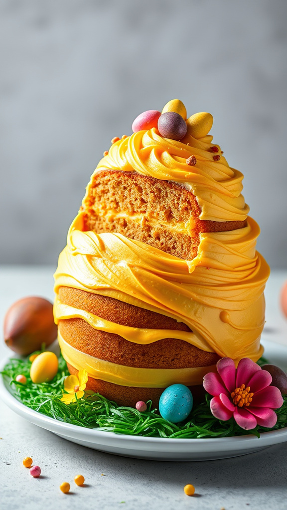 15. Mango Passion Easter Egg Cake