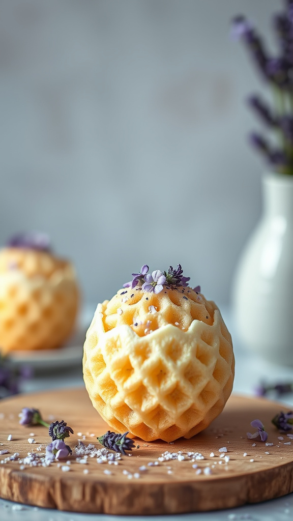 25. Lavender Honeycomb Egg Cake