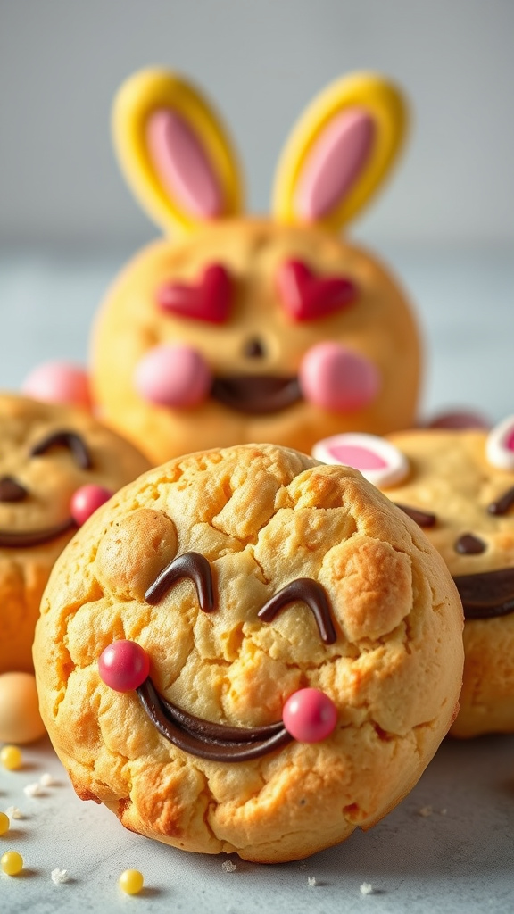 17. Easter Emoji Scone Faces