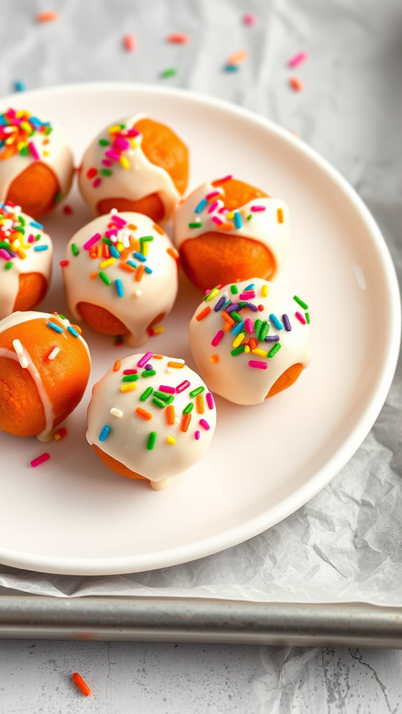 2. Rainbow Sprinkle Carrot Bites