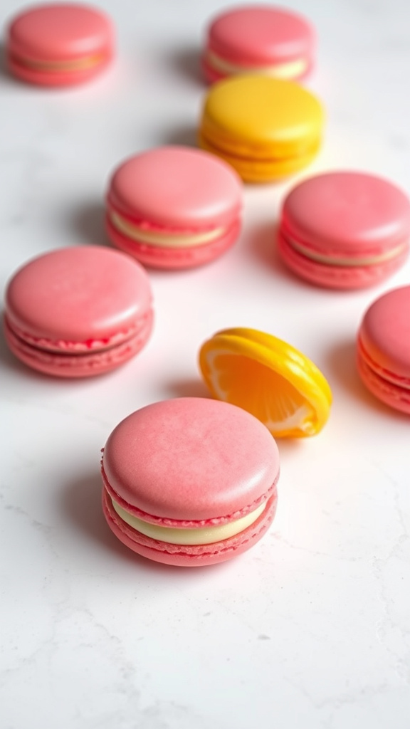 23. Raspberry Lemonade Macarons