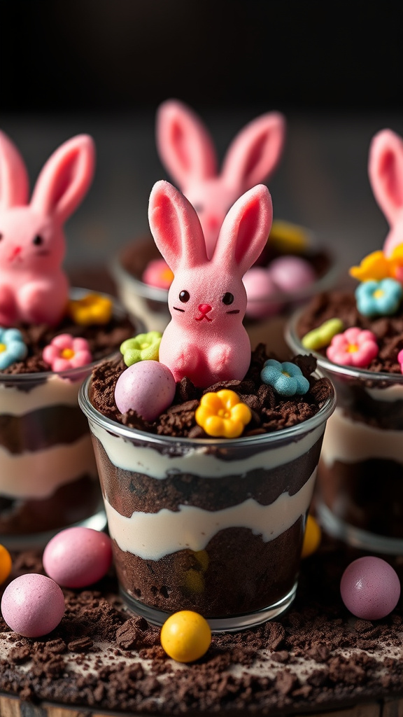 26. Easter Bunny Dirt Cups