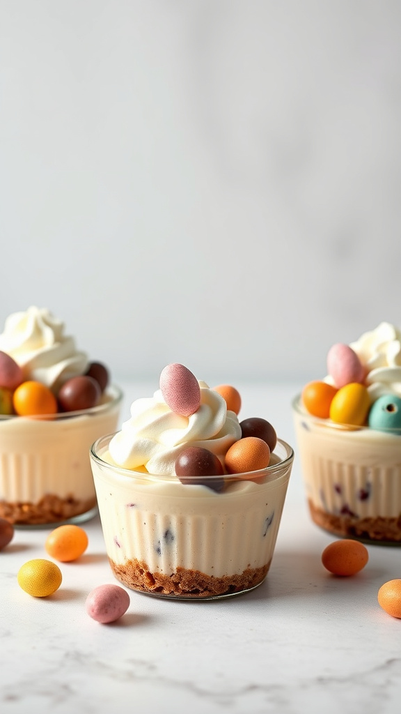 4. Mini Egg Cheesecake Cups