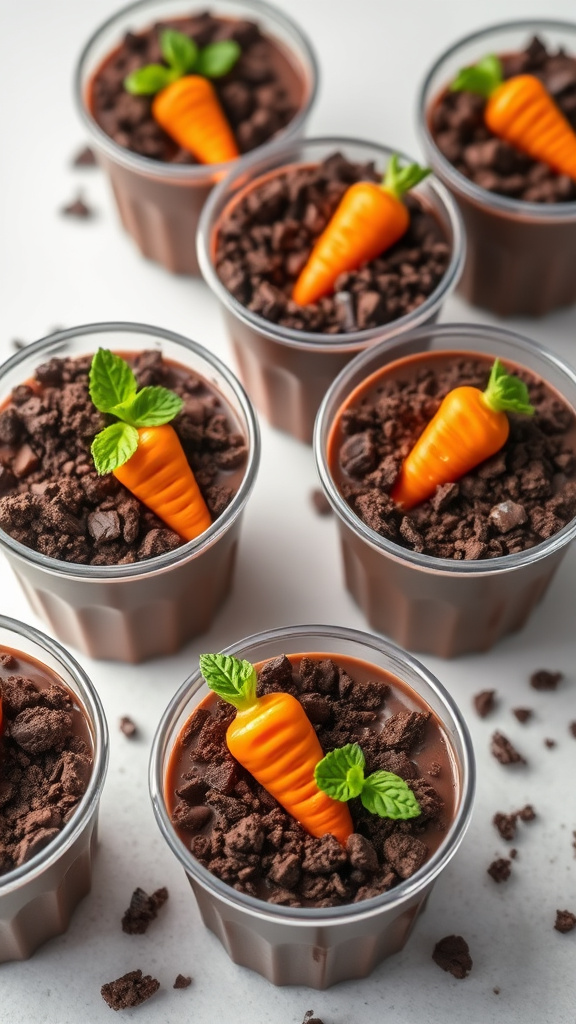 5. Carrot Patch Pudding Pots