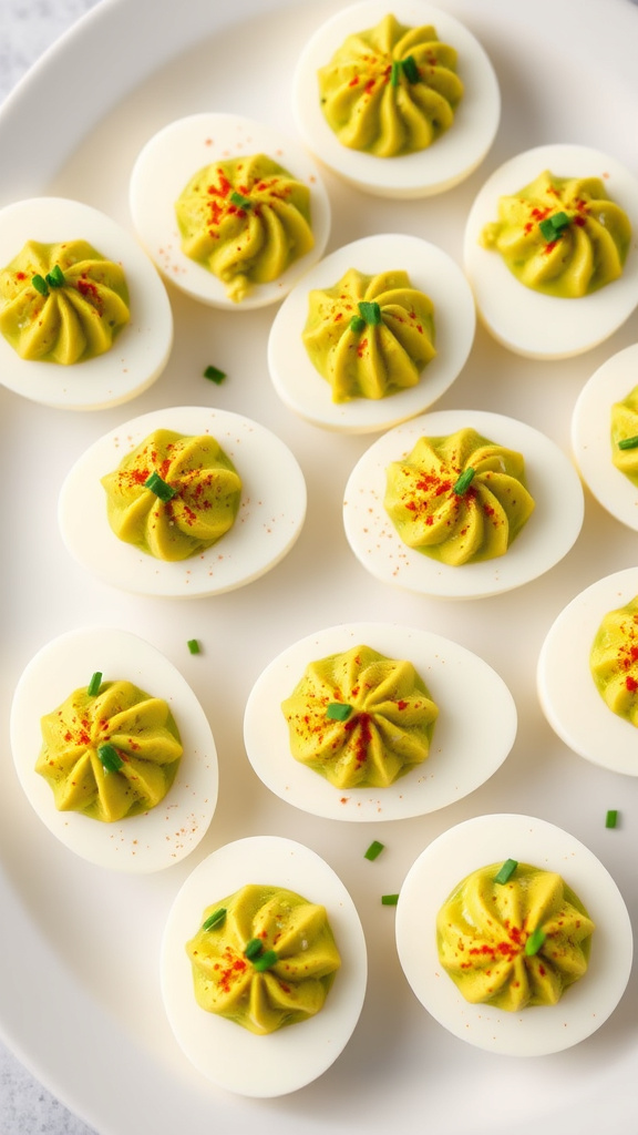 10. Avocado Deviled Eggs