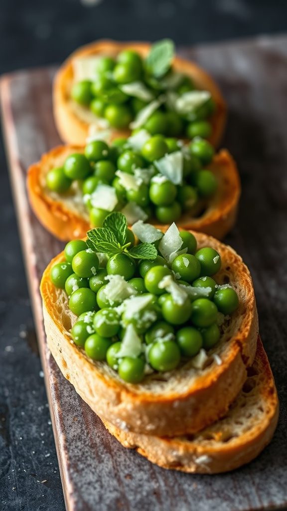 3. Spring Pea and Mint Crostini