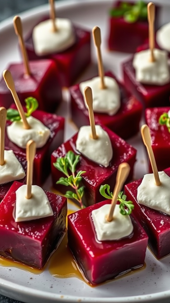 6. Roasted Beet Goat Cheese Bites