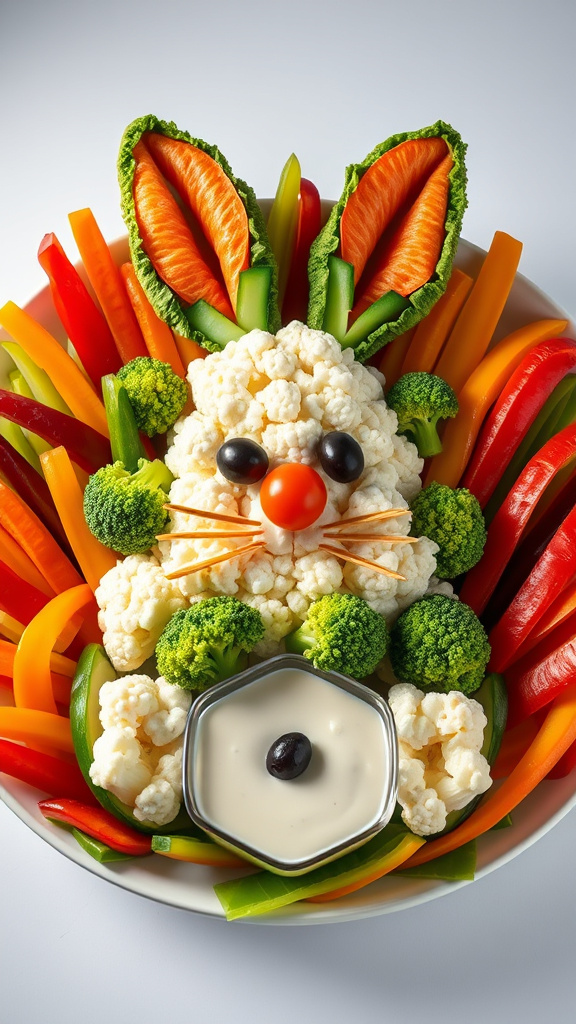 7. Easter Bunny Veggie Platter