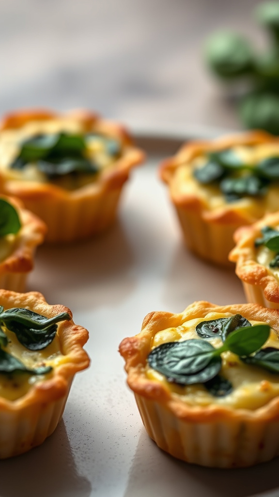 9. Mini Quiche Florentine