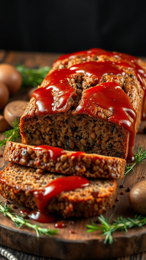 11. Hearty Mushroom Lentil Loaf