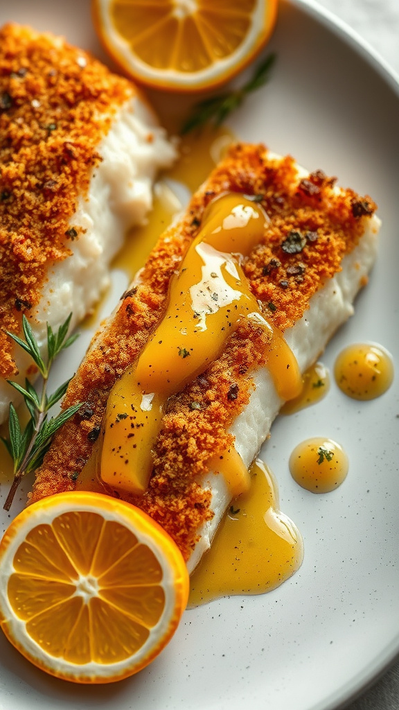 12. Crusted Cod with Citrus Vinaigrette