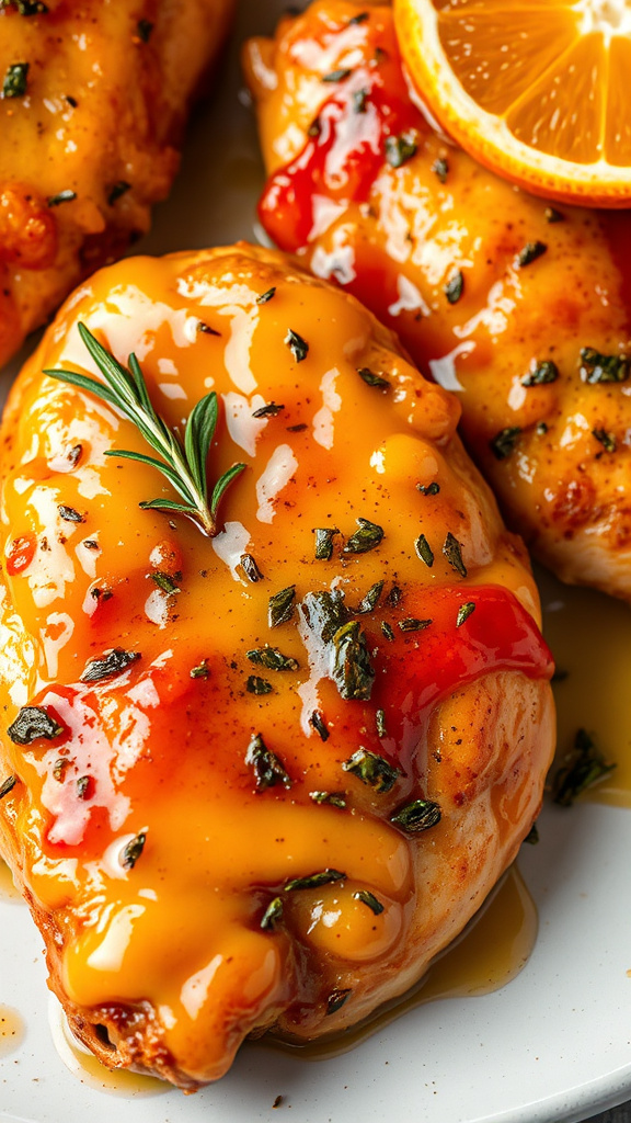 17. Rosemary Orange Glazed Chicken