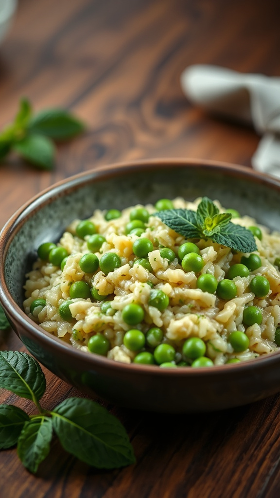 18. Spring Pea and Mint Risotto