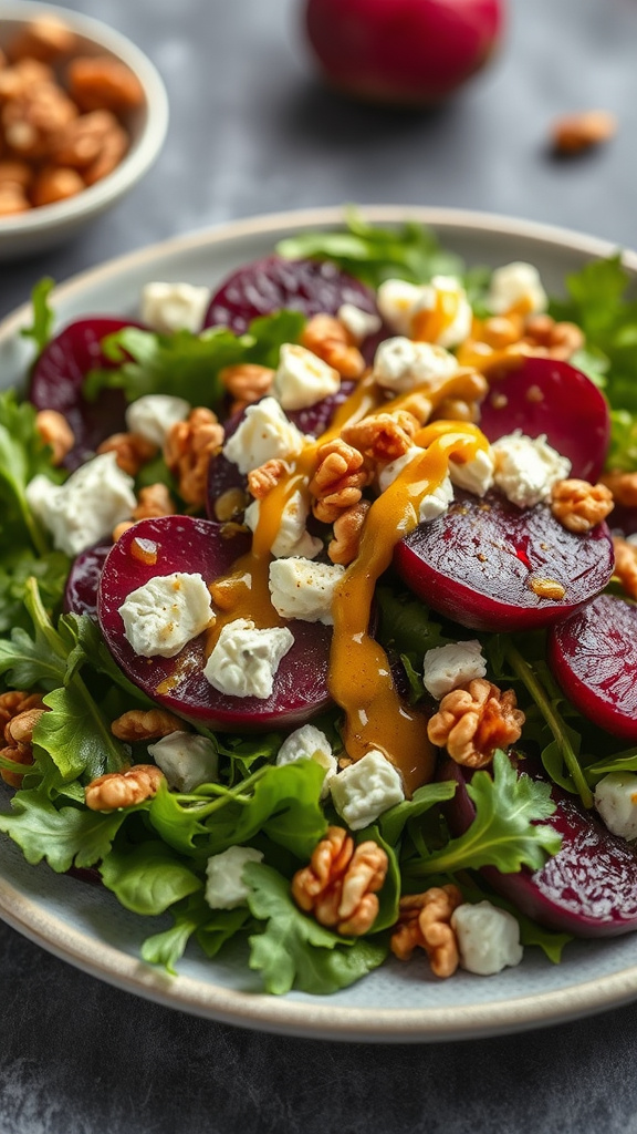 20. Roasted Beet and Goat Cheese Salad