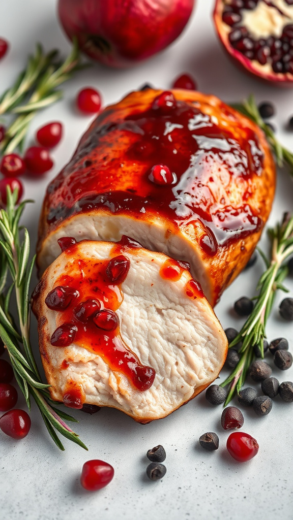 6. Pomegranate Glazed Turkey Breast